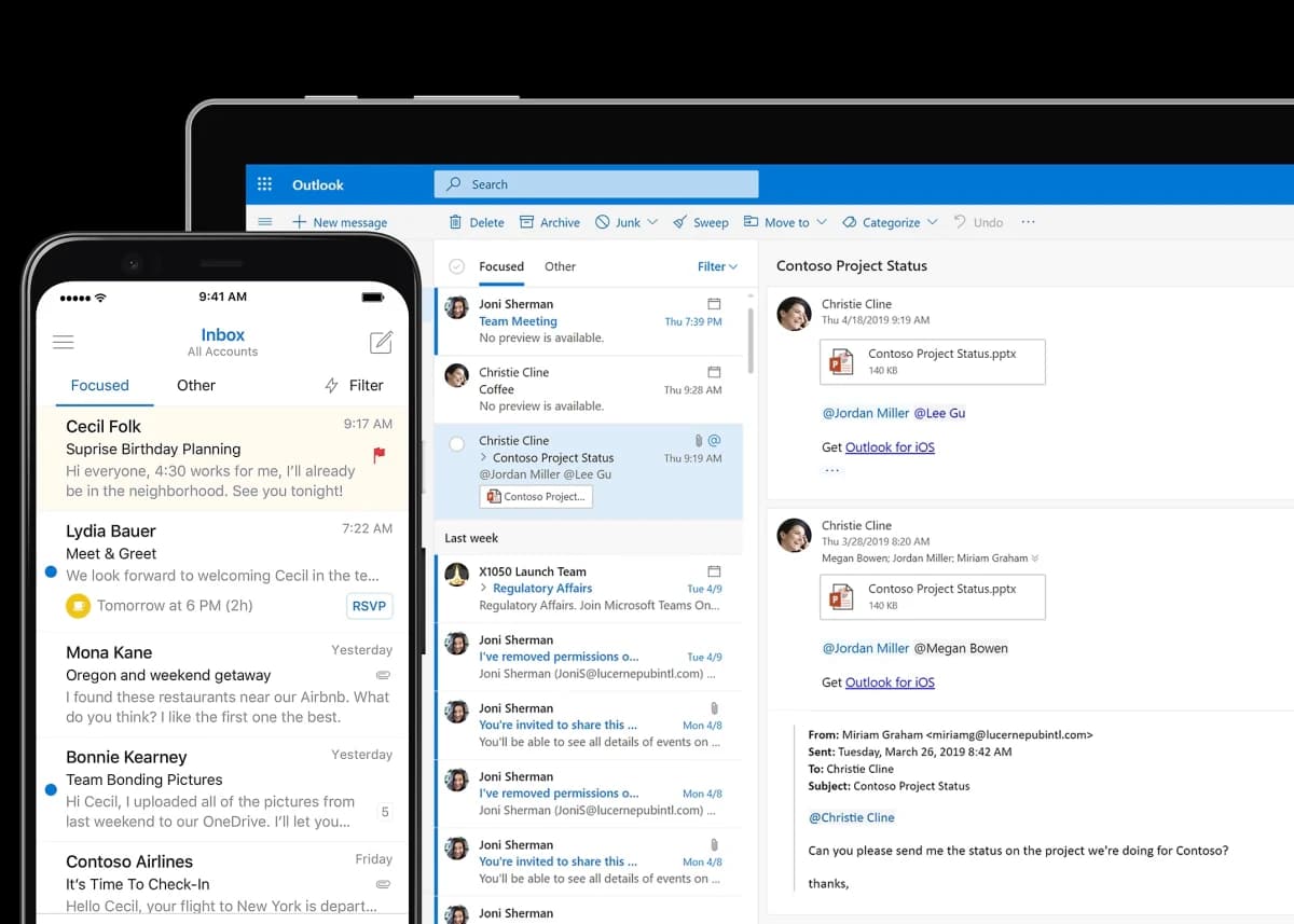 Exchange Online — technologie Microsoft